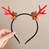Diadema de Cabeza de Reno Navideña Linda Diadema de Disfraz Decoración de Astas para Niños Pinza para el Cabello Regalo Adorno para el Cabello de Niña Pequeña