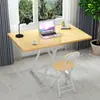 Mesa plegable para uso doméstico, mesa de comedor portátil simple, mesa cuadrada para apartamentos de alquiler, mesa de comedor minimalista de tamaño pequeño