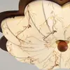 Luz de Teto para Quarto Flor de Tecido Criativa Formato Esférico Proteção Ocular Espectral Completa Através de Arco Quarto Infantil Quarto Principal Sala de Estudo Luz Ferro