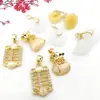 Colgante de Cápsula de Semilla de Loto de Calcedonia Chapado en Oro con Fuerte Retención de Color, Colgante de Ábaco, Accesorios de Joyería para Bricolaje, Pulsera, Collar