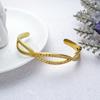 Pulsera transfronteriza de acero de titanio de Europa y Estados Unidos, retro simple con taladro, no se desvanece, sensación de alta calidad, anillo liso, anillo de mano, joyería
