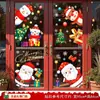 Decorações de Natal estáticas loja de shopping Adesivos de vidro Papai Noel de Natal boneco de neve Árvore de Natal Adesivos de Sino