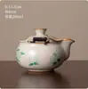 Conjunto de Chá de Viagem Lótus Azul e Branco Forno Ru Cerâmica Portátil de Alta Qualidade Kung Fu Copo Rápido Ao Ar Livre Um Bule Três Xícaras