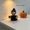 Adornos de Bruja de Vidrio Transfronterizos para Halloween, Gato Negro de Vidrio, Manualidades de Decoración de Escritorio de Fantasma Bruja
