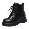 Botas de Inverno Versáteis Dropshipping Sola Plataforma Botas de Algodão Sola Grossa Botas Martin Sapatos Mãe Femininos Botas Curtas Quentes com Forro de Lã