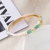 Pulseras de Colores Bloqueados de Venta Caliente Transfronterizas con Diseño Único, Pulseras de Esmalte Coloridas, Joyería de Moda Personalizada Retro para Mujeres