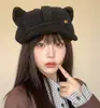 Sombrero de Pescador de Pana de Alta Calidad para Mujer, Nuevo Sombrero Casual Versátil para Cara Pequeña de Otoño e Invierno, Pequeño Fedora Multiusos