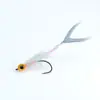 Garceta Blanca Mosca Wy1127 Pez Cebo de Cola Bifurcada Señuelo de Pesca con Mosca Mosca Artificial