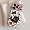 Funda de Teléfono Estilo Coreano para Chica Linda con Bordado de Corazón y Gatito Adecuada para Apple 18Promax Iphone16P