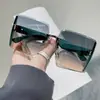 TikTok Elmer Elmer 2022 Nuevo Estilo Gafas de Sol Personalizadas Sin Marco Gafas de Sol para Mujer Cara Grande Adelgazantes Gafas de Moda