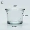 Suporte para Vela de Vidro com Cera Espessa de Listras Verticais, Pequena Capacidade, Suporte para Cera de Aromaterapia, Recipiente de Fragrância para Quarto, Enfeites, Cor Pode Ser Feita