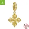 Yinziyun Original Plata de Ley S925 Chapada en Oro Joyería Accesorios Transfronterizo Corazón Abeja Pulsera DIY Cuentas