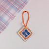 Llavero colgante de acrílico con forma de corazón de niña, con texto de doble cara, creativo, para bolso pequeño y fresco, llavero decorativo, adorno colgante.