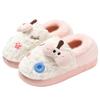 Pantufas de Algodão Fofas com Salto para Uso Doméstico Interno Feminino Desenho Animado Quente Pelúcia Antiderrapante Resistente ao Desgaste Base Macia Pantufas de Algodão para Mulheres Atacado