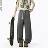 Ropa para Hombre Lewei Pantalones Casuales Versátiles de Pierna Ancha Scimitar de Seda Helada para Hombre, Verano, Delgados, Holgados, Transpirables, de Secado Rápido, Rectos