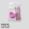Herramientas de Manicura Set de Tres Piezas con Purpurina Palillo con Taladro de Punto de Cristal Bloque de Tofu con Forma de Corazón Set de Limas de Viruta de Madera para Pulir y Dar Forma