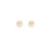 Pendientes pequeños y frescos de perla con lazo y pendientes simples de trémolo pendientes chapados en plata de ley 925 en oro real