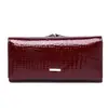 Cartera de Cuero Genuino, Bolso de Mano para Mujer con Patrón de Cocodrilo, Bolso para Teléfono Móvil, Cartera de Mano (Clutch), Hecho a Medida