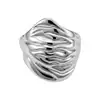 Anillos Metálicos Irregulares con Textura Retro de Nicho Europeo y Americano, Anillos Apilables de Moda y Únicos tipo Armadura para la Punta de los Dedos para Mujeres