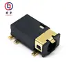 Enchufe Frontal y Cabezal de Cobre Trasero para Conector de Auriculares de 3.5mm PJ342 Doble Posicionamiento Conector de Auriculares de 6 Pines Chapado en Oro