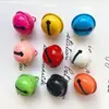 Campana de mascota colorida de 22 mm color caramelo pintada, accesorio para llavero DIY, adorno colgante de metal navideño