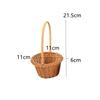 Fabricante de origen Immitación Ratán Tejido Redondo Cuadrado Forma de Huevo Cesta Pequeña de Flores para Niños Redonda Cesta de Arreglos Florales para Actividades Bambú