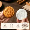 Molde de Bolo da Lua de Caqui e Amendoim Boa Sorte Estilo Tendência Nacional Estilo Cantonês Peça de Flor Multiformato Prensada à Mão de Grau Alimentício Conjunto para Assar em Casa