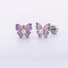 Brincos de Cartilagem Populares do Xiaohongshu, Acessórios Versáteis Estilo Menina, Novos Brincos Exquisitos e Luxuosos com Incrustações de Diamante para Homens