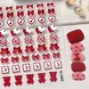 Adesivos de Unha Laço Vermelho 5D Em relevo Tridimensional Festivo Laço DIY Adesivos de Arte para Unhas Acessórios Sl Modelo