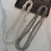 Moda y Popular Hebilla Yuanbao Collar de Perlas para Mujer Todo-partido Nicho Cadena de Lana Apilado Ligera Lujo con Cuentas Accesorios de Alta Gama