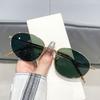 Nuevas gafas de sol estilo coreano Ins 2024 para mujer, modernas gafas de sol estilo retro de Hong Kong con montura redonda pequeña, un parasol de lujo popular y accesible.