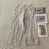 Pantalones de mujer a medida con dobladillo curvo, estilo fino de verano, pantalones casuales nuevos de nicho, pantalones de mujer holgados de cintura alta, pierna ancha, versátiles para primavera-verano