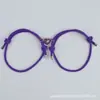 Pulseira de Casal Magnética Luminosa Corda de Milão Tecida à Mão Corda Vermelha Par de Pulseiras Magnéticas Preta e Vermelha Venda Quente
