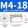 SO-M2M3M4M5M6M8 Remache Hexagonal Galvanizado de Agujero Pasante Placa de Presión Tuerca de Chapa Columna Espárrago de Acero al Carbono