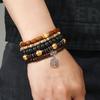 Comercio exterior nuevo estilo retro aleación pulsera árbol de la vida Amazon diy para hombre pulsera de cuentas de madera concha de coco con cuentas