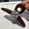 Clip de tiburón perlado con diamantes de imitación de amor, estilo retro de otoño e invierno de Corea del Sur, agarre flocado vintage, accesorios para el cabello para la parte posterior que combinan con todo