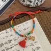2026 Festival do Barco-Dragão Pulseira de Corda Colorida Bênção Feita à Mão para Adultos, Crianças e Bebês, Pulseira de Sachê de Zongzi, Corda Vermelha, Novo