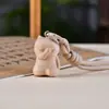 Sr. Bean gato da sorte esculpido gato fofo chaveiro pingente chaveiro de bolsa borla chaveiro colecionável fofo desenho animado