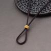 Collar tejido a mano con cuerda de jade, oro, cera de abejas, jade, hebilla de seguridad, colgante, cordón para niños, cuerda colgante sin atar
