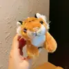 Muñeco Tigre Pequeño Cara de Peluche Linda Banda para Lavar la Cara y el Cabello Tigre Blanco Tarjeta de Cabello Divertida Broche Diadema Año del Tigre Adorno para la Cabeza de Animal