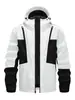 Chaqueta Abrigo con Capucha Patchwork Versátil de Moda Casual Deportiva al Aire Libre para Hombre Comercio Exterior Asia
