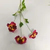 Fábrica de Flores Preferida Transfronteriza Simulación Flor Única 3 Flores Pensamiento Artificial Paisajismo de Jardín Escenario DIY Arreglo Floral