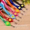 Cordão de transferência de calor com botão de puxar fácil de rosto sorridente para impressão de cartão de trabalho, cartão de trabalho de puxar fácil, porta-cartão