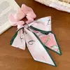 Elástico Elegante con Lazo Floral de Cinta para el Pelo para Mujer, Goma para Coleta de Cinta de Organza, Accesorio para el Cabello al por Mayor
