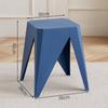 Banqueta de plástico engrossada casa empilhável mesa de jantar banco nórdico simples adulto moda cadeira cozida cola alta banqueta redonda