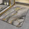 Alfombrilla de Piso para Baño con Patrón de Mármol, Forma Especial de Nube, Terciopelo de Cristal, Lavable, Antideslizante, Secado Rápido, Felpudo