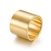 Anel Masculino de Aço Titânio Versão Larga de 18mm Moda Europeia e Americana Estilo Casual Anel Liso Fornecimento Amazon Venda por Atacado