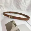 Fabricante Popular Directo Hilo de Coser por Lotes Cinturón Elástico Ajustable de Doble Cara Hebilla de PU Doble Hebilla Cinturón Delgado para Cintura de Mujer Joyería