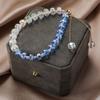 Pulseira Feminina Azul Cristal Super Flash Moda Estilo Coreano Simples Alto Padrão