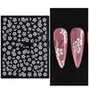 Pegatina Transfronteriza Nueva para Uñas Batata Pequeña Flor de Cinco Pétalos Blanca 3D Flor Fresca Uñas Vestir Uñas